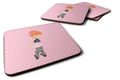 Ballerina Red Head Releve Foam Coasters Set of 4 Cup Coasters for Indoor Outdoor, Tabletop Protection, Anti Slip, Mouse pad Material