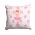 Ballerina Red Front Pose Decorative Throw Pillow 14x14 Indoor Outdoor Accent Cushion, Fabric Cover with Insert for Sofa, Bed, Porch & Living Room
