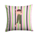 Dancer Arms Up Bikatard Decorative Throw Pillow 14x14 Indoor Outdoor Accent Cushion, Fabric Cover with Insert for Sofa, Bed, Porch & Living Room