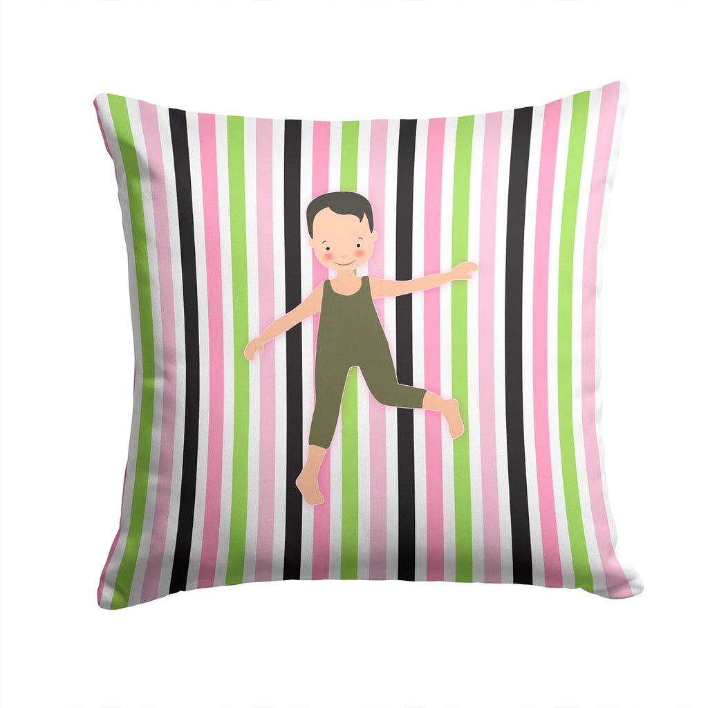 Boy Dancer Bikatard Decorative Throw Pillow 14x14 Indoor Outdoor Accent Cushion, Fabric Cover with Insert for Sofa, Bed, Porch & Living Room