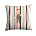 Dancer Bikatard Flexed Hands Decorative Throw Pillow 14x14 Indoor Outdoor Accent Cushion, Fabric Cover with Insert for Sofa, Bed, Porch & Living Room