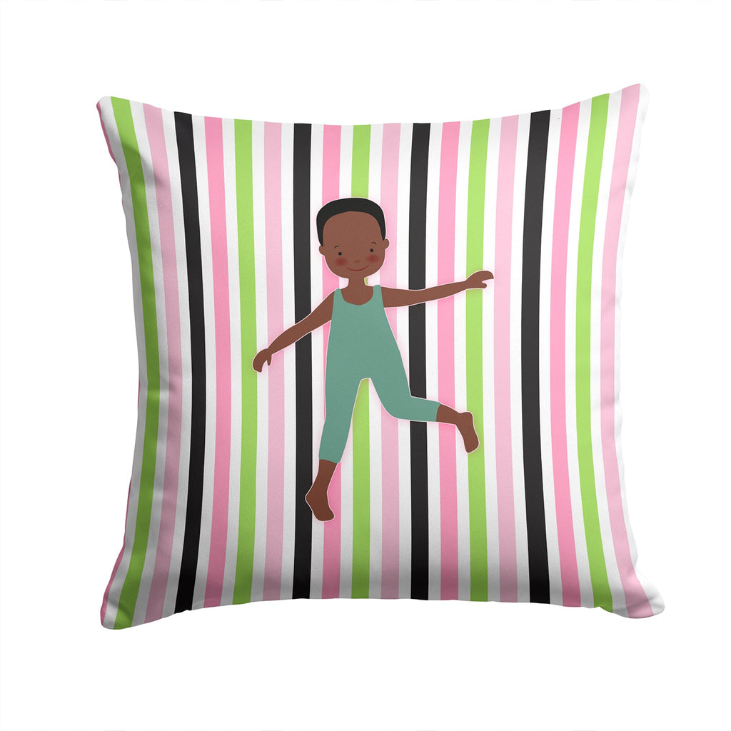 Dancer Bikatard African American Decorative Throw Pillow 14x14 Indoor Outdoor Accent Cushion, Fabric Cover with Insert for Sofa, Bed, Porch & Living Room