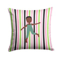 Dancer Bikatard African American Decorative Throw Pillow 14x14 Indoor Outdoor Accent Cushion, Fabric Cover with Insert for Sofa, Bed, Porch & Living Room