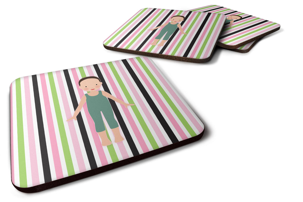 Dancer Bikatard Flex Hands Foam Coasters Set of 4 Cup Coasters for Indoor Outdoor, Tabletop Protection, Anti Slip, Mouse pad Material