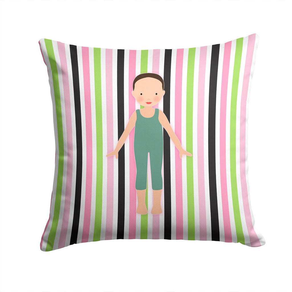 Dancer Bikatard Flex Hands Decorative Throw Pillow 14x14 Indoor Outdoor Accent Cushion, Fabric Cover with Insert for Sofa, Bed, Porch & Living Room