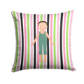 Dancer Bikatard Flex Hands Decorative Throw Pillow 14x14 Indoor Outdoor Accent Cushion, Fabric Cover with Insert for Sofa, Bed, Porch & Living Room
