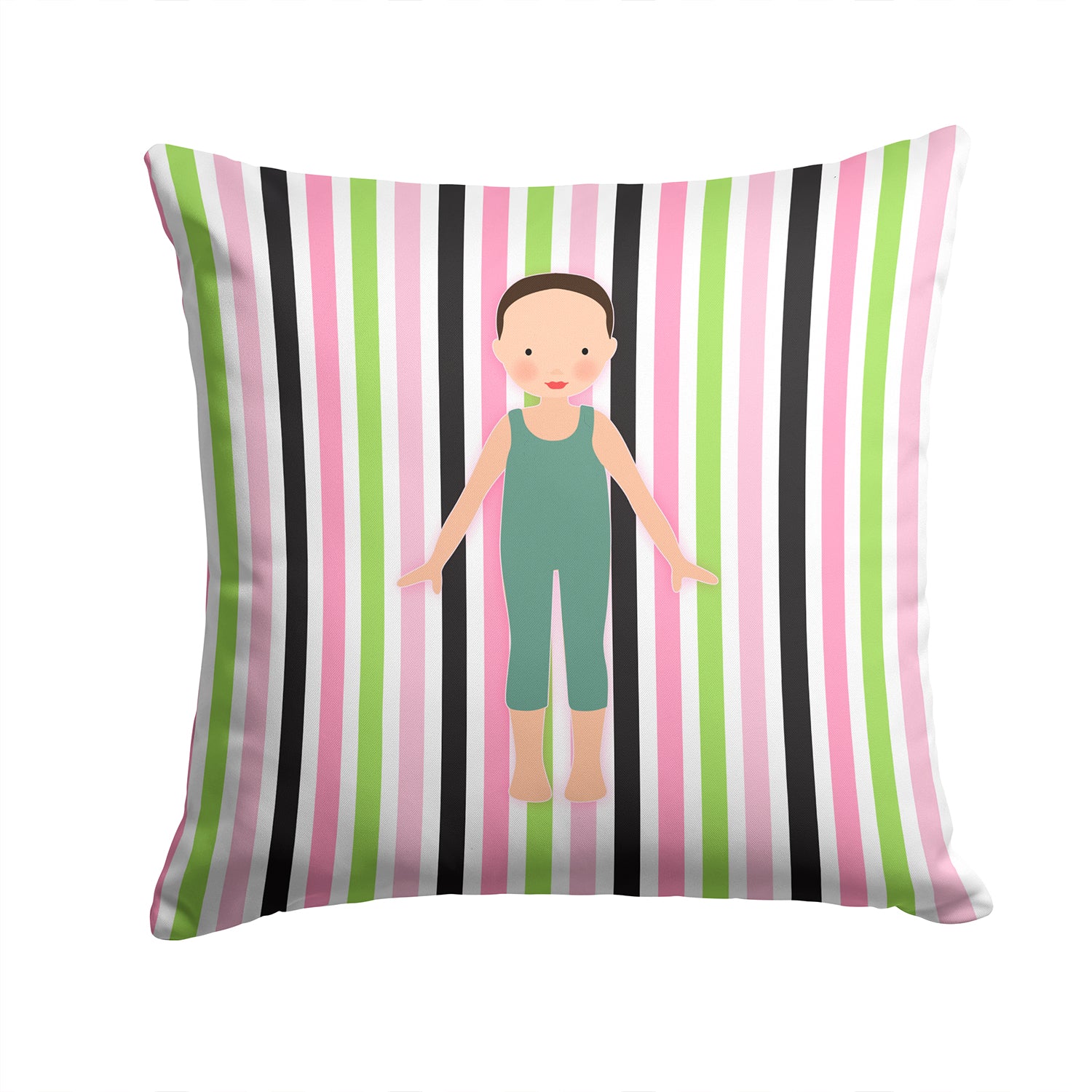 Dancer Bikatard Flex Hands Decorative Throw Pillow 14x14 Indoor Outdoor Accent Cushion, Fabric Cover with Insert for Sofa, Bed, Porch & Living Room
