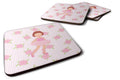 Ballerina Red Short Hair Foam Coasters Set of 4 Cup Coasters for Indoor Outdoor, Tabletop Protection, Anti Slip, Mouse pad Material