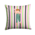 Dancer Bikatard Brown Hair Decorative Throw Pillow 14x14 Indoor Outdoor Accent Cushion, Fabric Cover with Insert for Sofa, Bed, Porch & Living Room