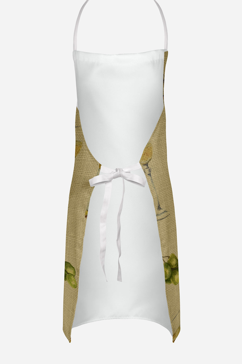 White Wine on Linen Apron Cooking Kitchen Server Baking Crafts Gardening for Adult Women Men, Unisex, Large, Multicolor