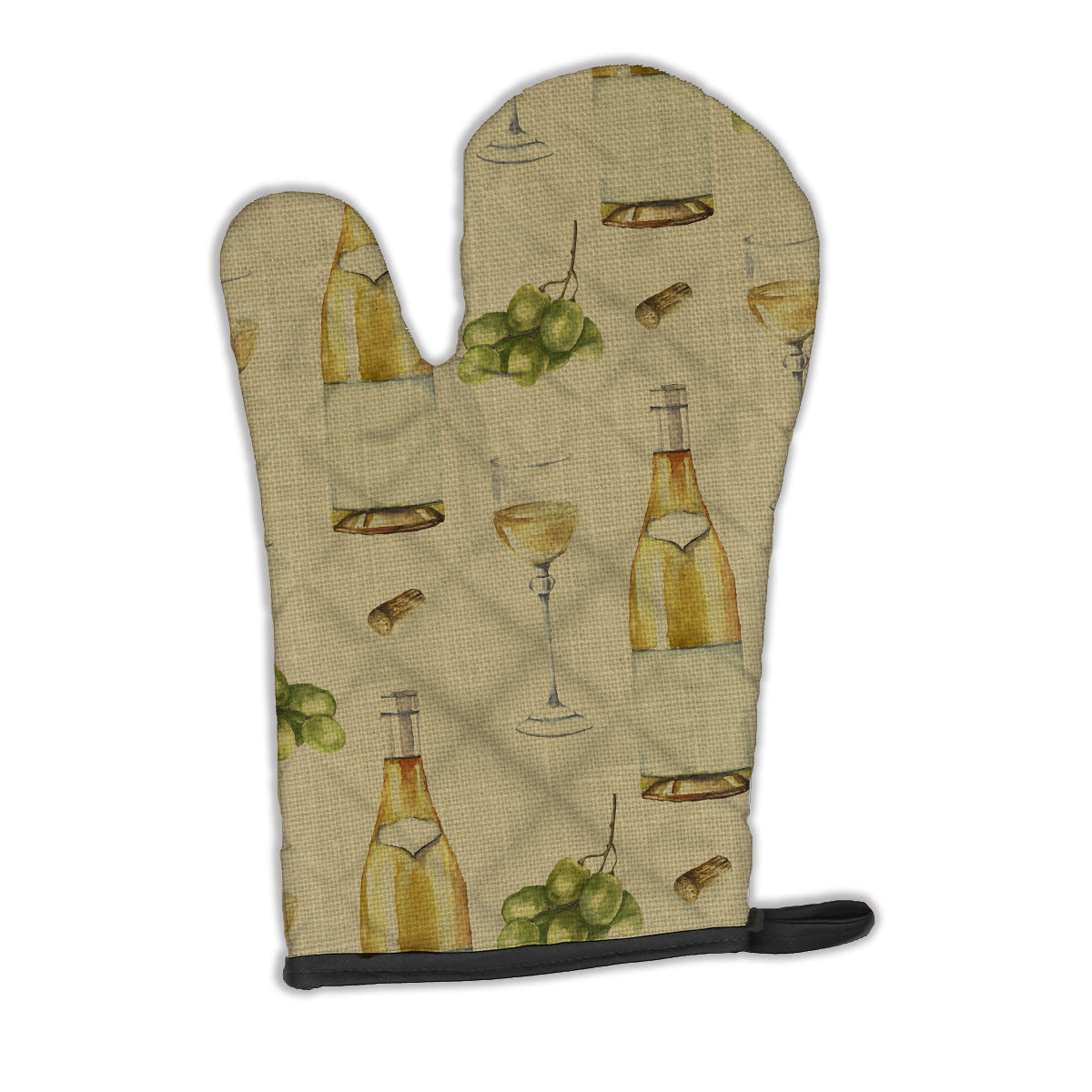 White Wine on Linen Oven Mitt Heat Resistant Thick Oven Mitt for Hot Pans and Oven, Kitchen Mitt Protect Hands, Cooking Baking Glove