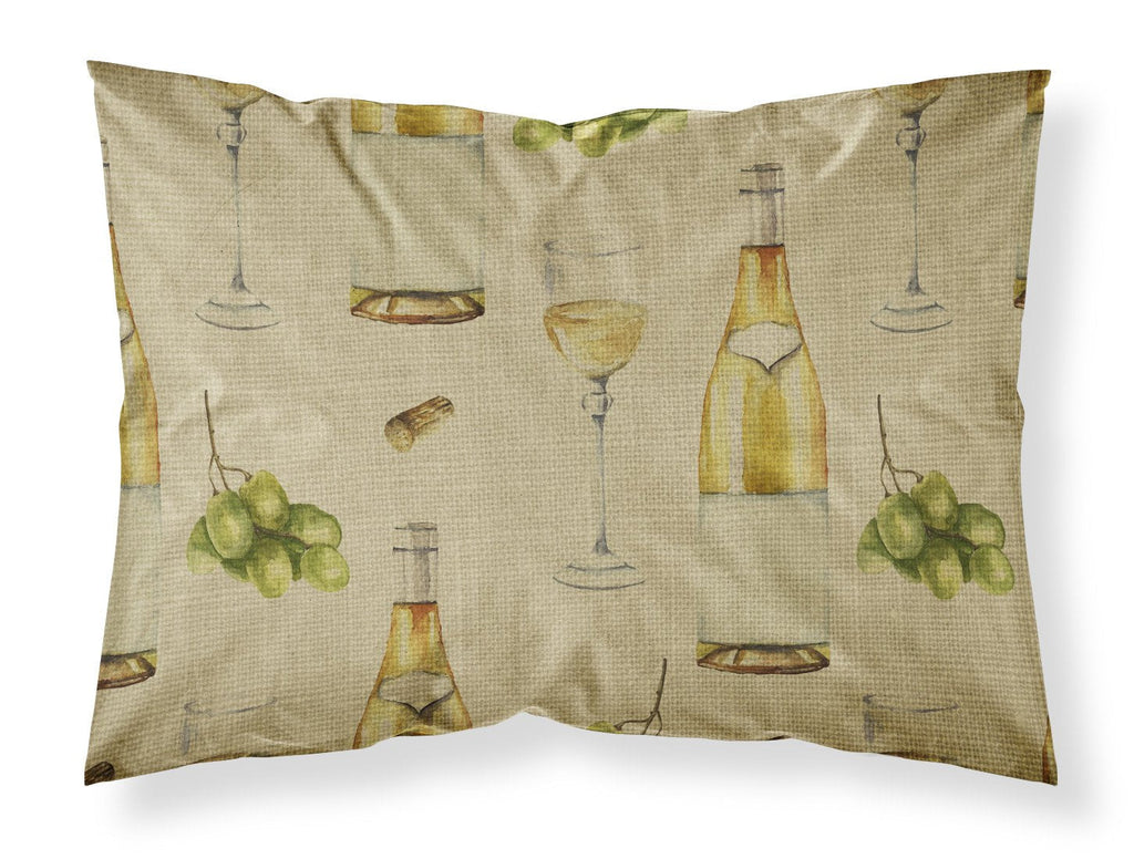 White Wine on Linen Standard Pillowcase Lightweight Super Soft Easy Care Decorative Artwork Pillowcase, Standard