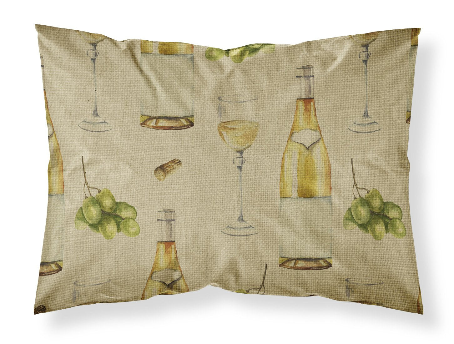 White Wine on Linen Standard Pillowcase Lightweight Super Soft Easy Care Decorative Artwork Pillowcase, Standard