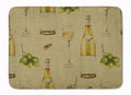 White Wine on Linen Memory Foam Kitchen Mat Machine Washable Anti-Fatigue Cushion Comfort Bath or Kitchen Rug