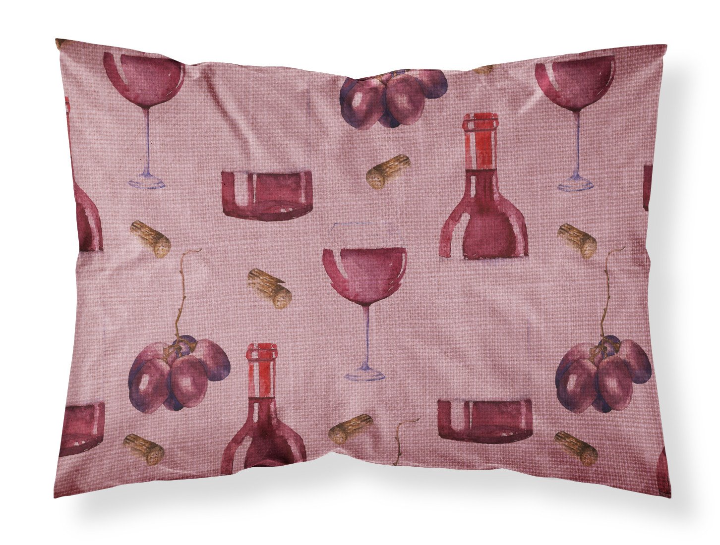 Red Wine on Linen Standard Pillowcase Lightweight Super Soft Easy Care Decorative Artwork Pillowcase, Standard