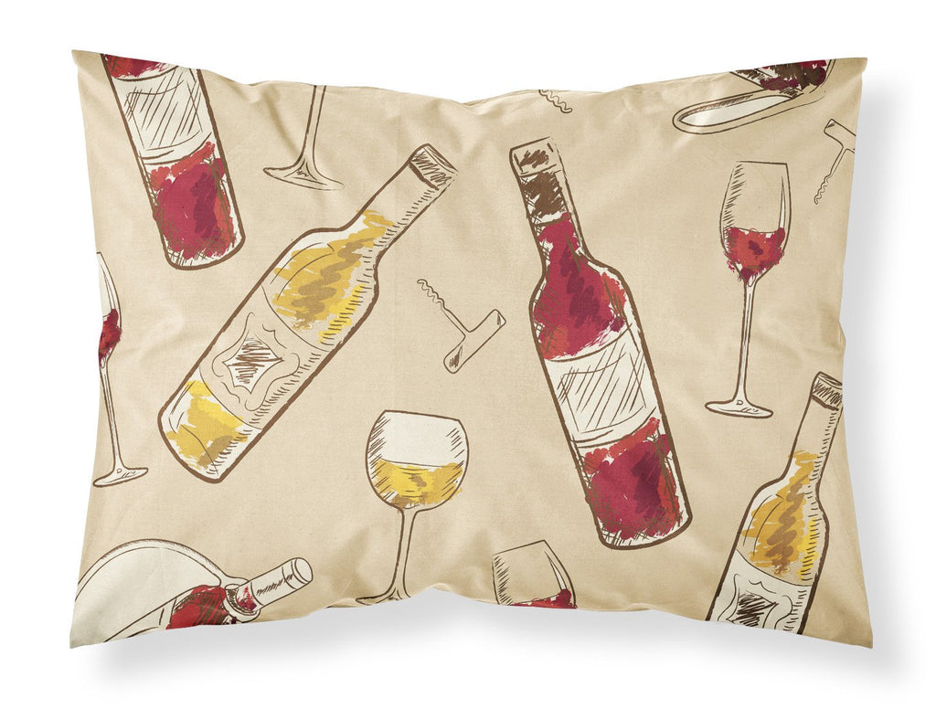 Red and White Wine Standard Pillowcase Lightweight Super Soft Easy Care Decorative Artwork Pillowcase, Standard