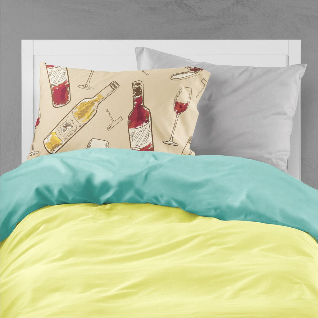 Red and White Wine Standard Pillowcase Lightweight Super Soft Easy Care Decorative Artwork Pillowcase, Standard