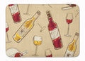 Red and White Wine Memory Foam Kitchen Mat Machine Washable Anti-Fatigue Cushion Comfort Bath or Kitchen Rug