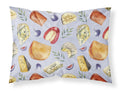 Assortment of Cheeses Standard Pillowcase Lightweight Super Soft Easy Care Decorative Artwork Pillowcase, Standard