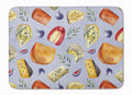 Assortment of Cheeses Memory Foam Kitchen Mat Machine Washable Anti-Fatigue Cushion Comfort Bath or Kitchen Rug