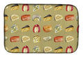 Cheeses Dish Drying Mat Absorbent Dish Drying Mat Pad for Kitchen Counter Dish Drainer Mat for Countertop, 14 x 21", Multicolor