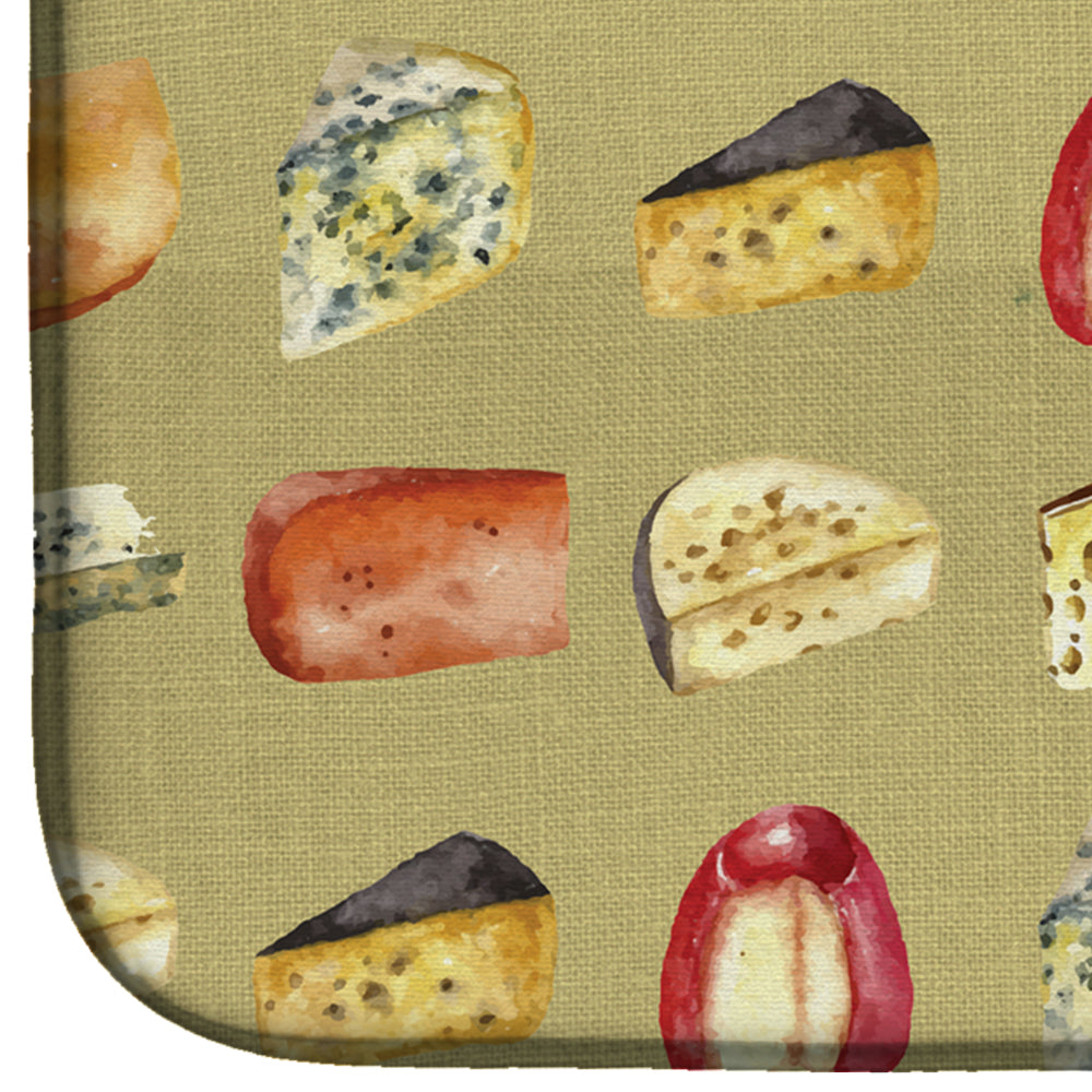 Cheeses Dish Drying Mat Absorbent Dish Drying Mat Pad for Kitchen Counter Dish Drainer Mat for Countertop, 14 x 21", Multicolor