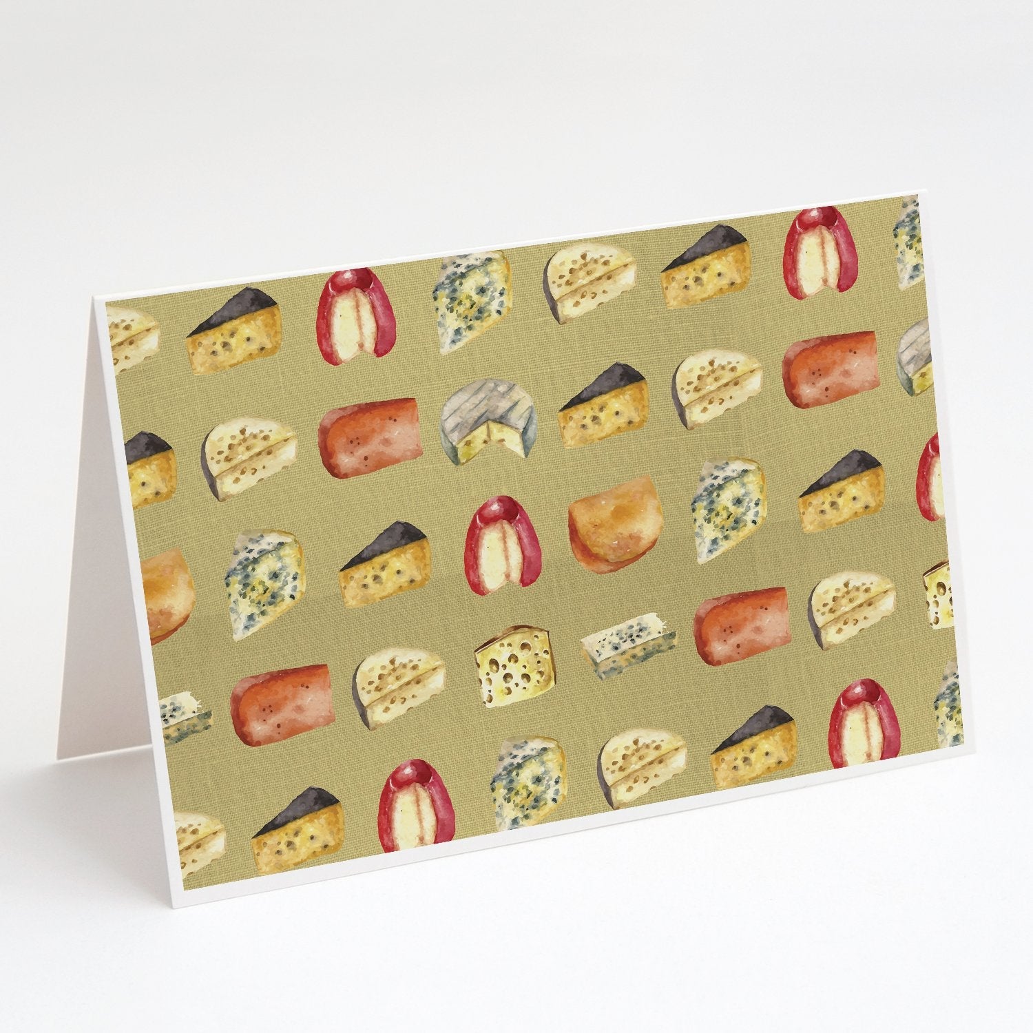 Cheeses Greeting Cards Pack of 8 Blank Cards with Envelopes Whimsical A7 Size 5x7