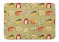 Cheeses Memory Foam Kitchen Mat Machine Washable Anti-Fatigue Cushion Comfort Bath or Kitchen Rug
