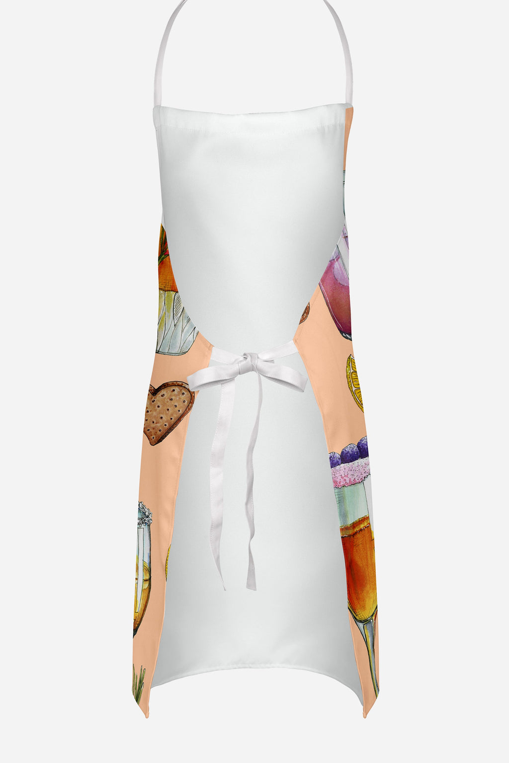 Drinks and Cocktails Peach Apron Cooking Kitchen Server Baking Crafts Gardening for Adult Women Men, Unisex, Large, Multicolor