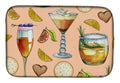 Drinks and Cocktails Peach Dish Drying Mat Absorbent Dish Drying Mat Pad for Kitchen Counter Dish Drainer Mat for Countertop, 14 x 21", Multicolor