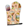 Drinks and Cocktails Peach Oven Mitt Heat Resistant Thick Oven Mitt for Hot Pans and Oven, Kitchen Mitt Protect Hands, Cooking Baking Glove