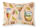 Drinks and Cocktails Peach Standard Pillowcase Lightweight Super Soft Easy Care Decorative Artwork Pillowcase, Standard