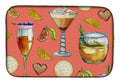 Drinks and Cocktails Salmon Dish Drying Mat Absorbent Dish Drying Mat Pad for Kitchen Counter Dish Drainer Mat for Countertop, 14 x 21", Multicolor