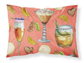 Drinks and Cocktails Salmon Standard Pillowcase Lightweight Super Soft Easy Care Decorative Artwork Pillowcase, Standard