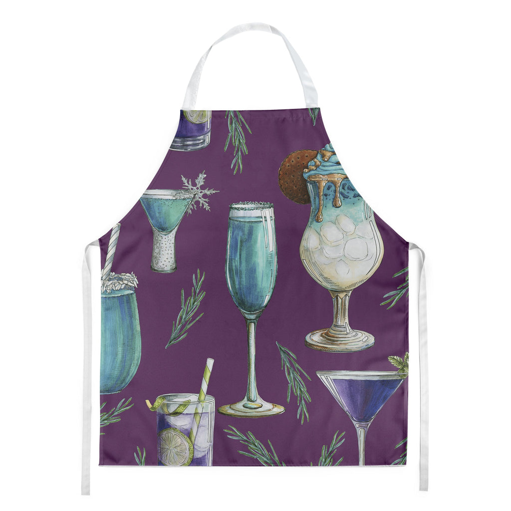 Drinks and Cocktails Purple Apron Cooking Kitchen Server Baking Crafts Gardening for Adult Women Men, Unisex, Large, Multicolor