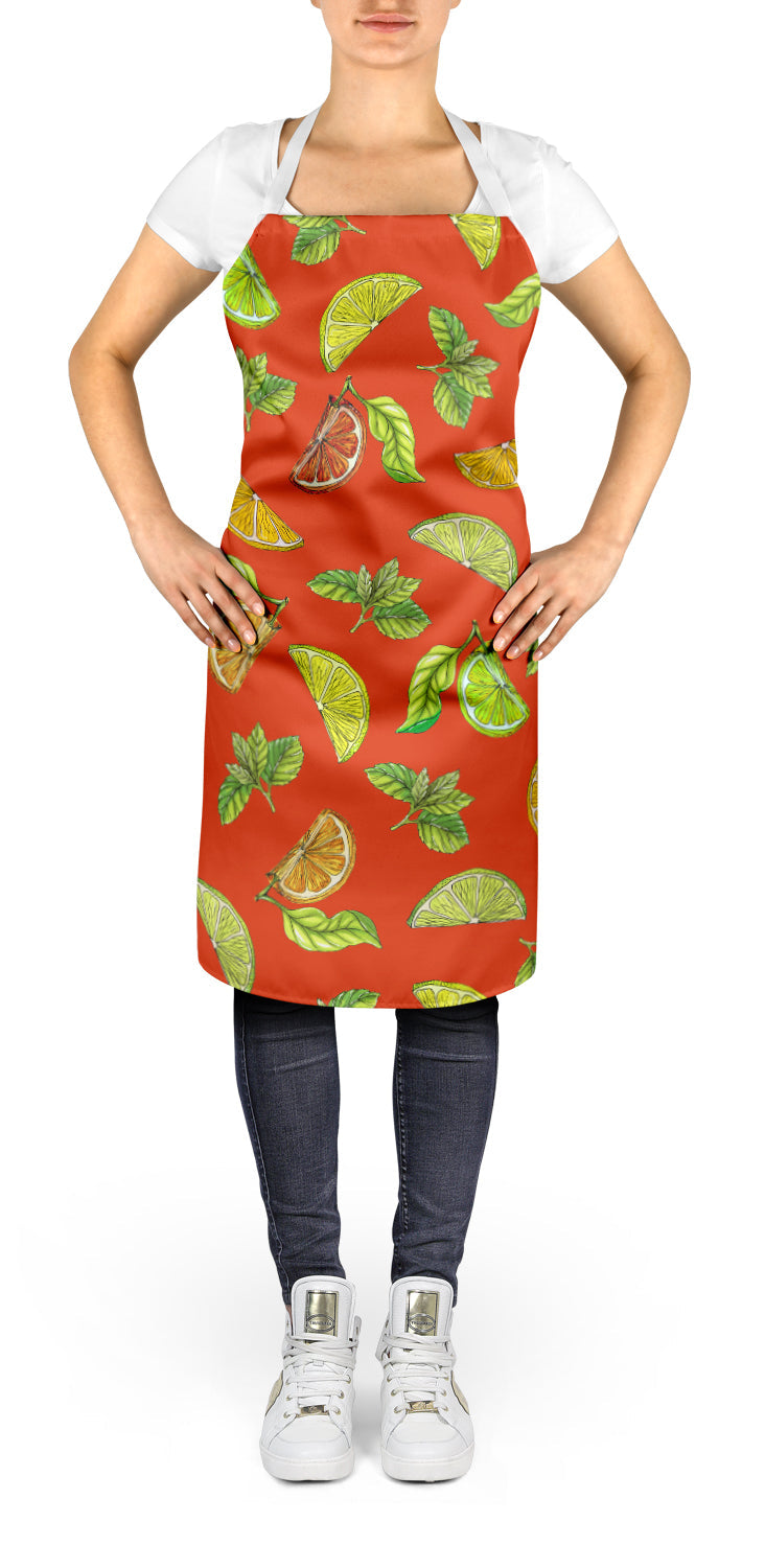 Lemons, Limes and Oranges Apron Cooking Kitchen Server Baking Crafts Gardening for Adult Women Men, Unisex, Large, Multicolor