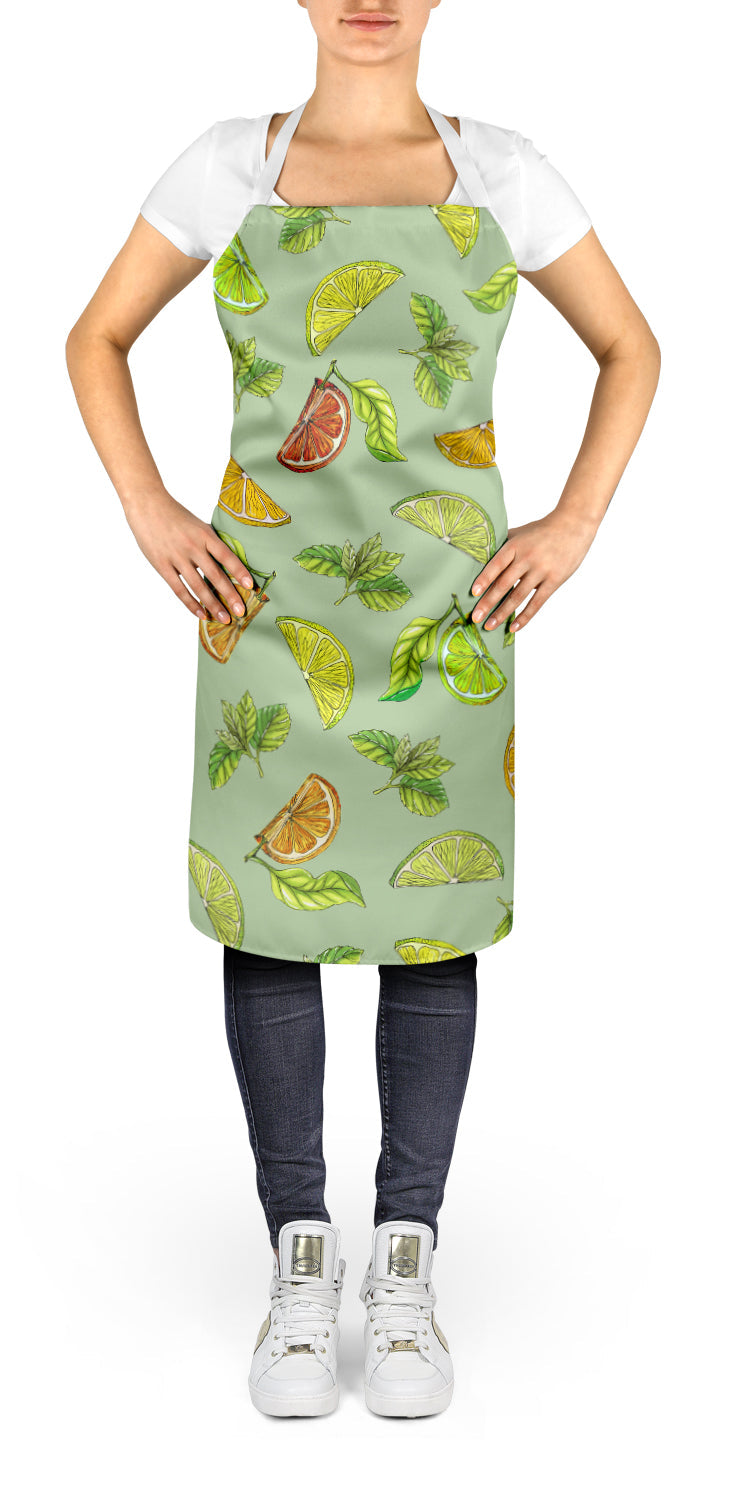 Lemons, Limes and Oranges Apron Cooking Kitchen Server Baking Crafts Gardening for Adult Women Men, Unisex, Large, Multicolor