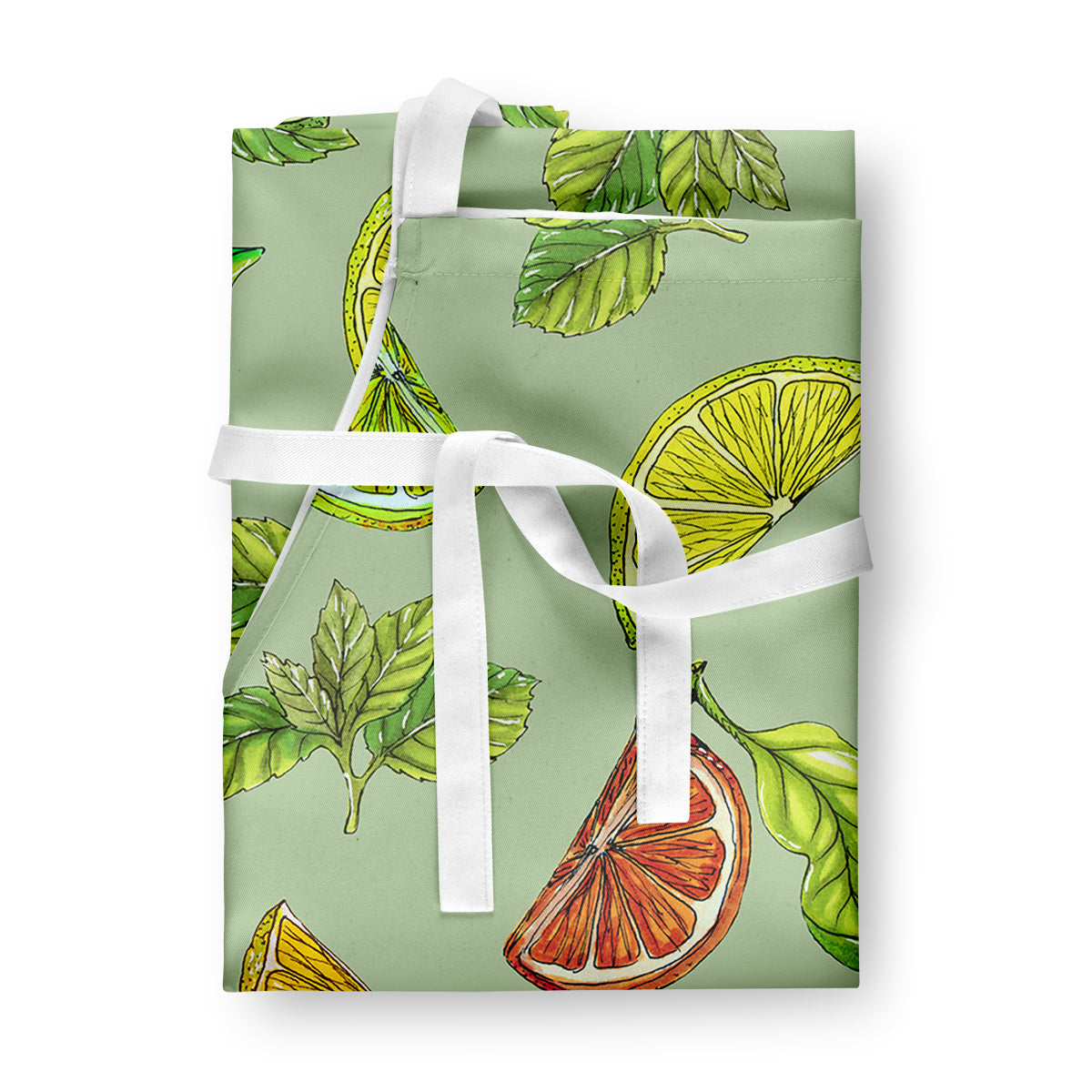 Lemons, Limes and Oranges Apron Cooking Kitchen Server Baking Crafts Gardening for Adult Women Men, Unisex, Large, Multicolor