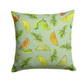Lemons, Limes and Oranges Decorative Throw Pillow 14x14 Indoor Outdoor Accent Cushion, Fabric Cover with Insert for Sofa, Bed, Porch & Living Room