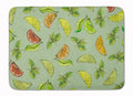 Lemons, Limes and Oranges Memory Foam Kitchen Mat Machine Washable Anti-Fatigue Cushion Comfort Bath or Kitchen Rug