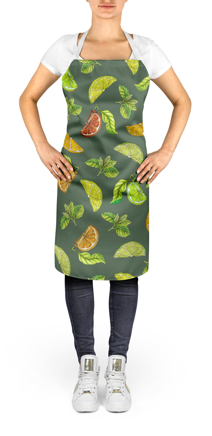 Lemons, Limes and Oranges Apron Cooking Kitchen Server Baking Crafts Gardening for Adult Women Men, Unisex, Large, Multicolor