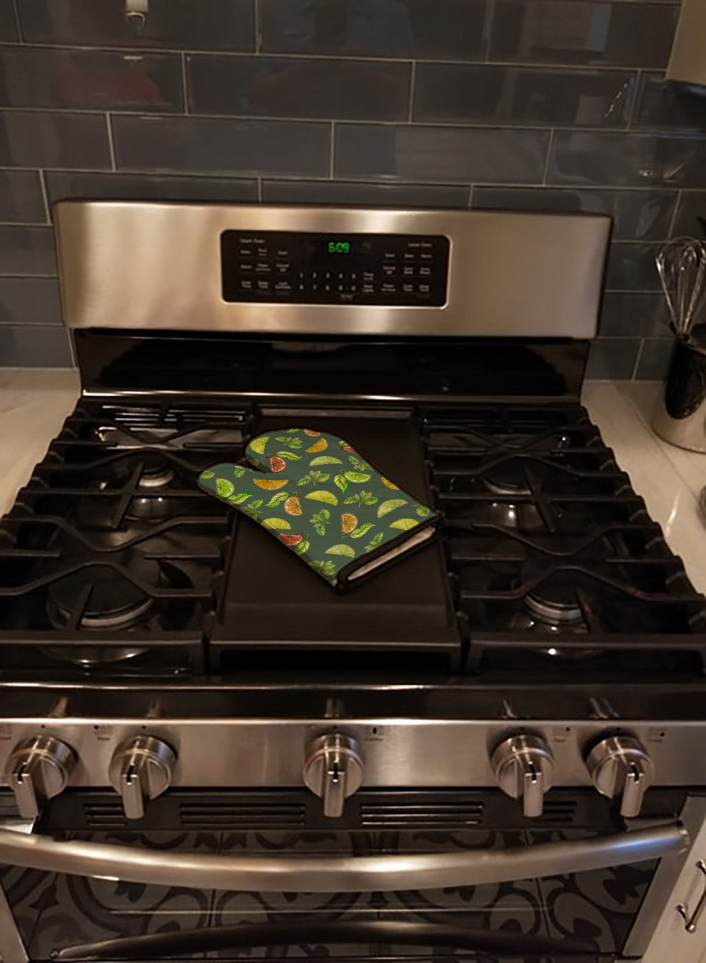 Lemons, Limes and Oranges Oven Mitt Heat Resistant Thick Oven Mitt for Hot Pans and Oven, Kitchen Mitt Protect Hands, Cooking Baking Glove