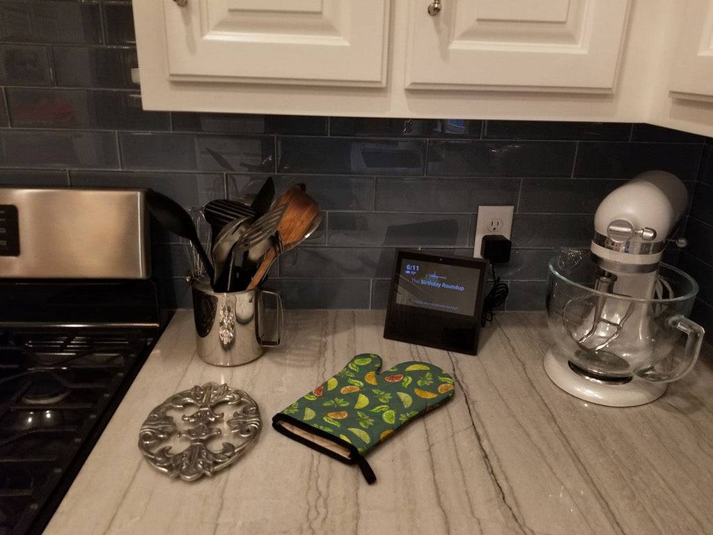 Lemons, Limes and Oranges Oven Mitt Heat Resistant Thick Oven Mitt for Hot Pans and Oven, Kitchen Mitt Protect Hands, Cooking Baking Glove