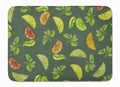 Lemons, Limes and Oranges Memory Foam Kitchen Mat Machine Washable Anti-Fatigue Cushion Comfort Bath or Kitchen Rug