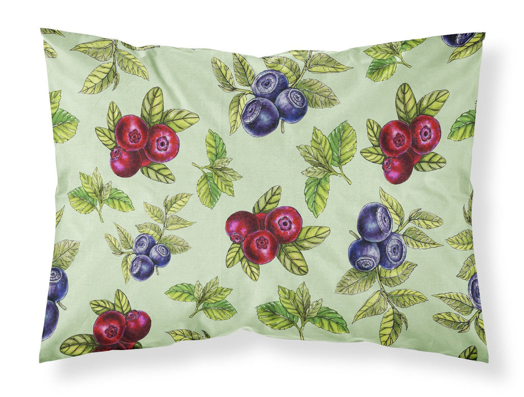 Berries in Green Standard Pillowcase Lightweight Super Soft Easy Care Decorative Artwork Pillowcase, Standard