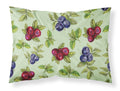 Berries in Green Standard Pillowcase Lightweight Super Soft Easy Care Decorative Artwork Pillowcase, Standard