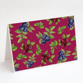 Berries Greeting Cards Pack of 8 Blank Cards with Envelopes Whimsical A7 Size 5x7