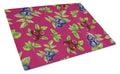 Berries Cutting Board Tempered Glass Kitchen Cutting Surface, Heat Resistant Chopping, Non-Slip Feet, Food Prep & Serving