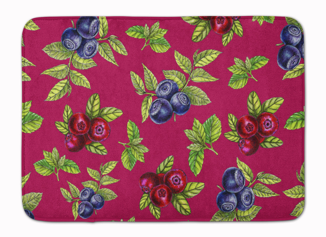 Berries Memory Foam Kitchen Mat Machine Washable Anti-Fatigue Cushion Comfort Bath or Kitchen Rug
