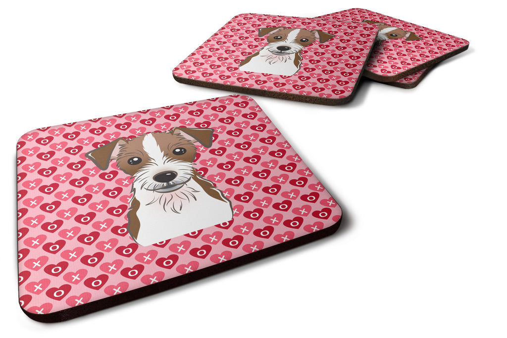 Jack Russell Terrier Foam Coasters Set of 4 Cup Coasters for Indoor Outdoor, Tabletop Protection, Anti Slip, Mouse pad Material